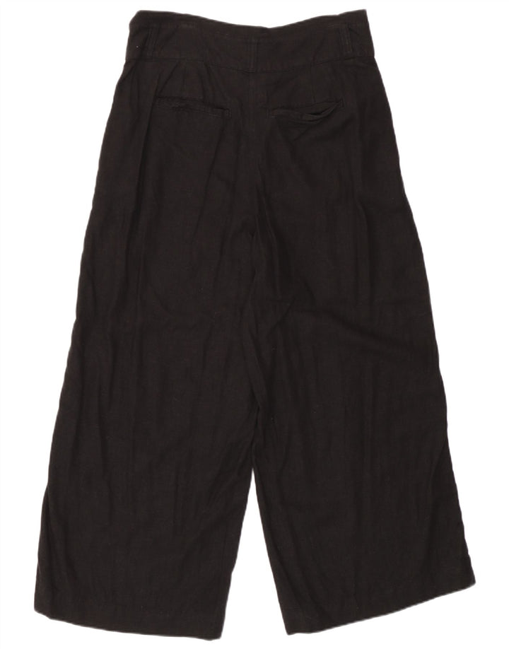 FAT FACE Pantaloni Capri pentru femei cu picioare largi UK 10 Small W30 L23 In negru