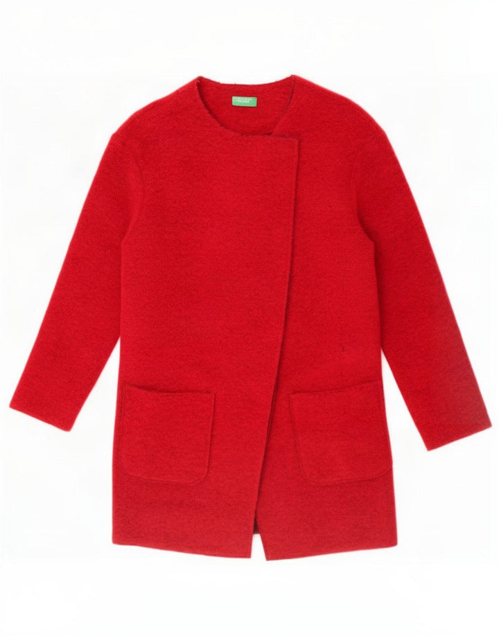 Benetton Womens Openbreat UK 6 XS Red Wool