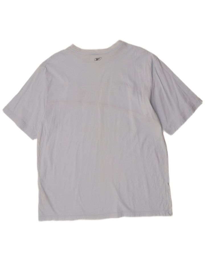 Tricou grafic pentru bărbați Reebok Top 2XL, bumbac, albastru