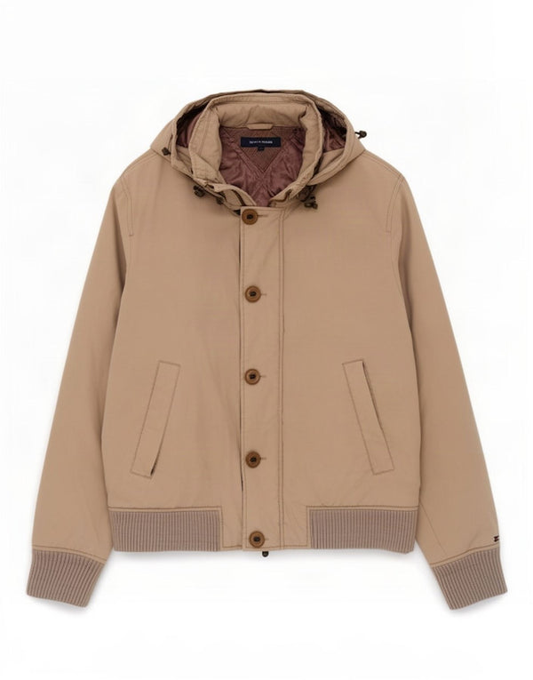 Jachetă bomber cu glugă pentru bărbați Tommy Hilfiger UK 38 Medium Gri Colorblock