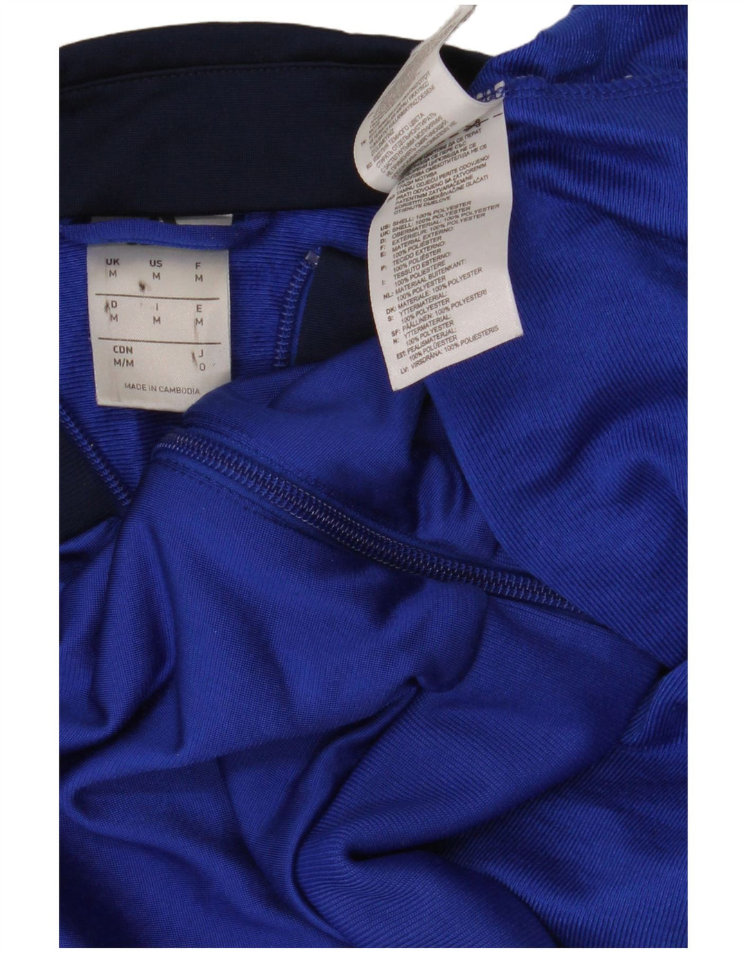 Jachetă de trening pentru bărbați Adidas, poliester albastru mediu