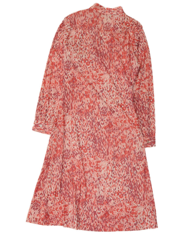 ANNARELLA Womens Long Sleeve A-Line Dress IT 46 Large Pink Spotted