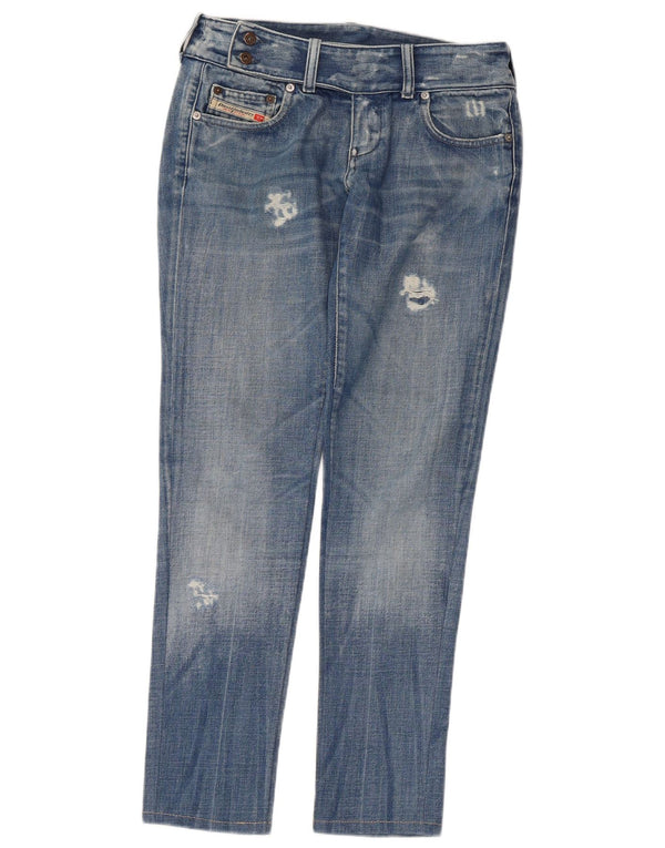 Blugi slim pentru femei Distressed Diesel W30 L29 Albastru