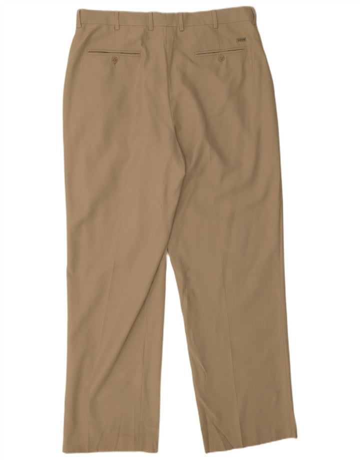 Pantaloni chino drept bărbați Izod L36 L32 poliester bej