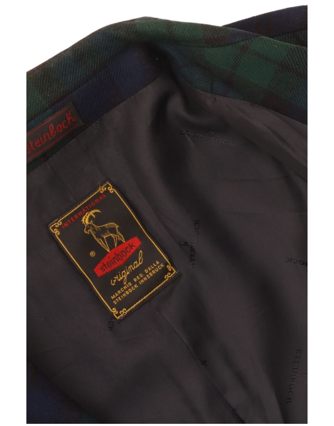 Jachetă pentru femei Steinbock cu 3 nasturi, UK 18 XL, albastru bleumarin, carouri