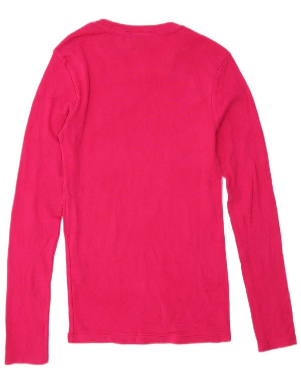 Bluză pentru femei Ralph Lauren cu mânecă lungă UK 8 mic, roz, bumbac