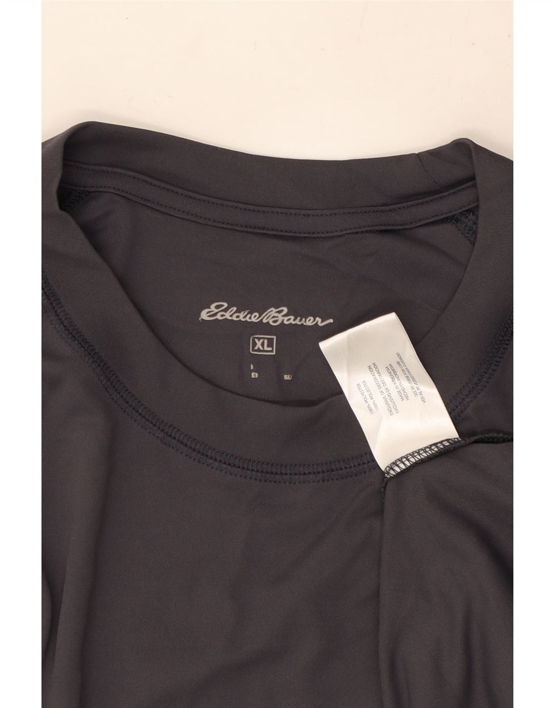 EDDIE BAUER Top grafic pentru bărbați cu mânecă lungă XL poliester gri