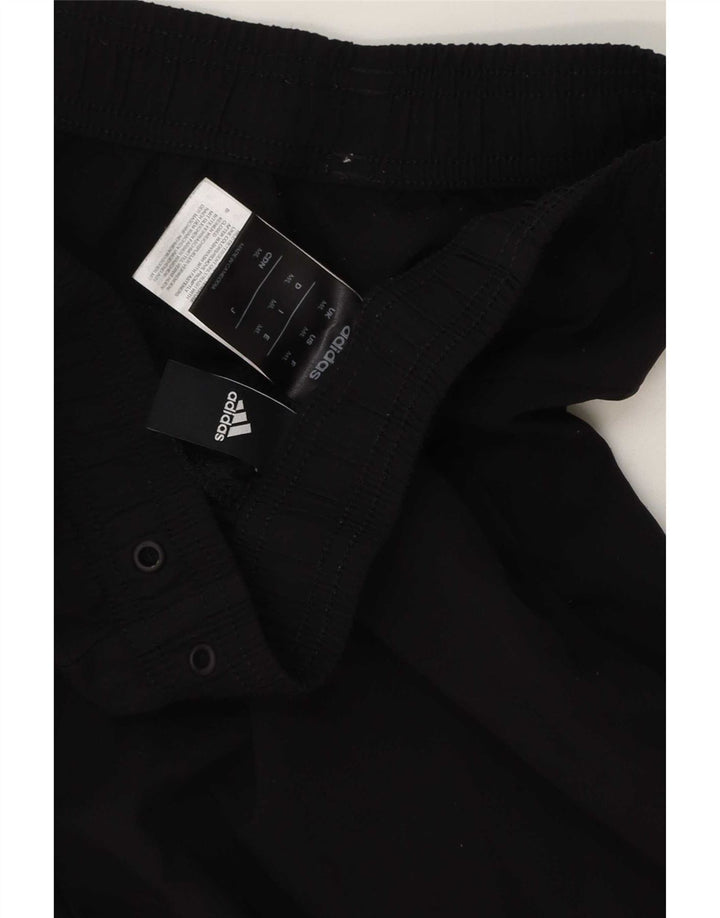Pantaloni de trening Adidas pentru bărbați, poliester mediu negru