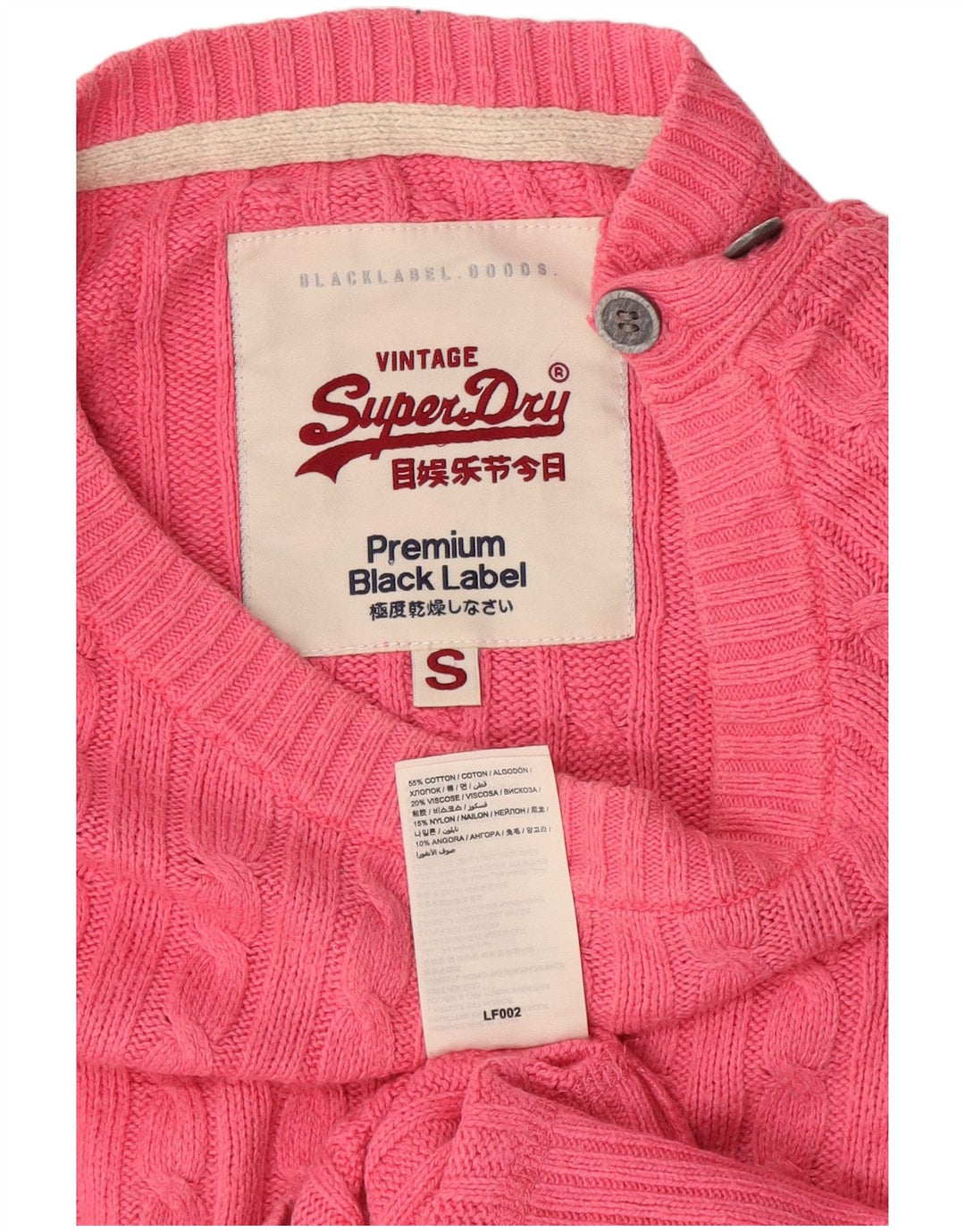 Pulover Superdry pentru damă cu gât de barcă, bumbac mic, roz, UK 10