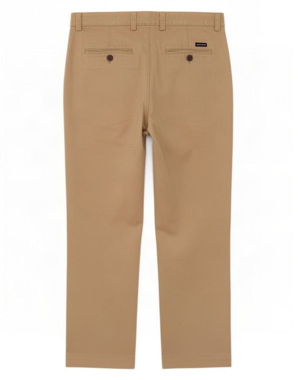 Dockers Mens Straight Chino Trousers W33 L32 Beige Cotton