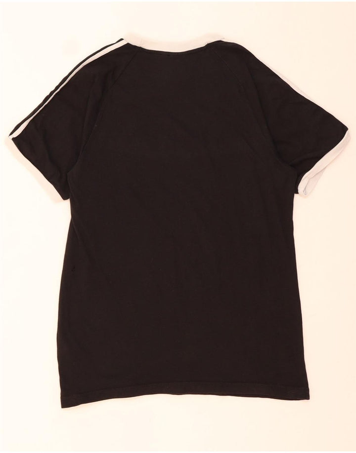 ADIDAS Mens T-Shirt Top Medium Black Cotton Vintage Adidas and Second-Hand Adidas from Messina Hembry 