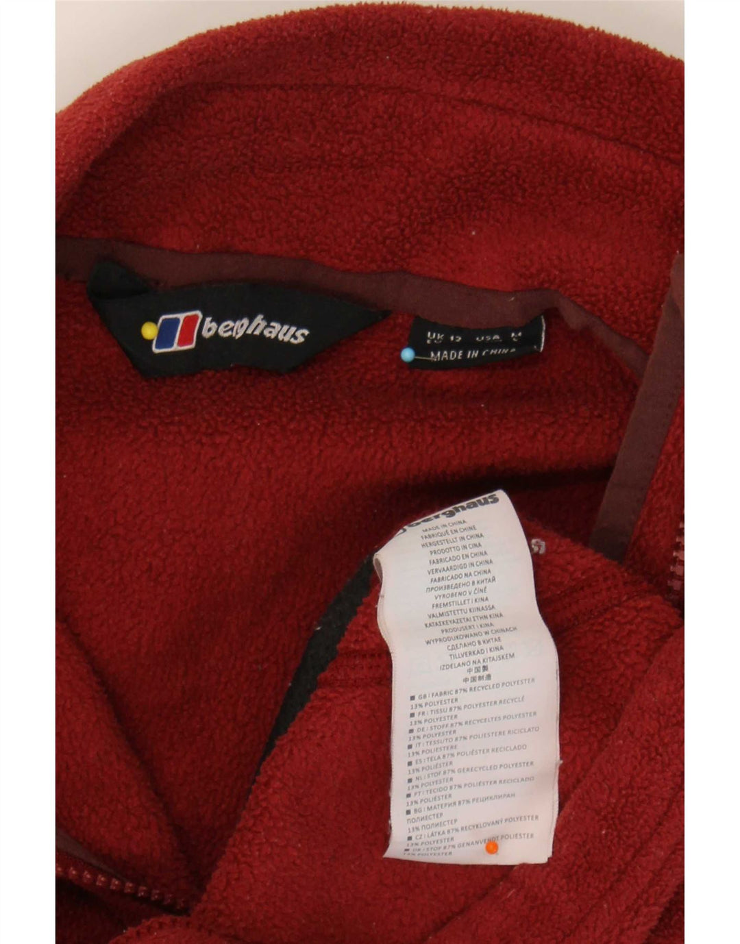 Jachetă din lână pentru femei Berghaus, UK 12, poliester burgundă mediu