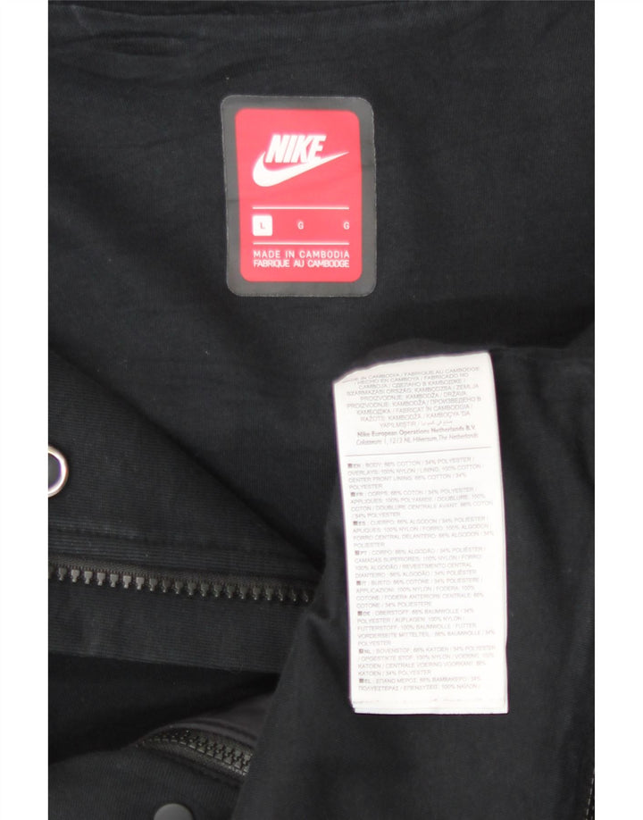 Pelernă de ploaie cu glugă Nike pentru femei UK 14 mare, negru, bumbac