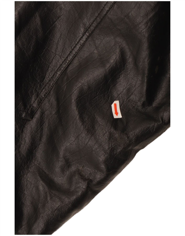 Jachetă de piele vintage pentru bărbați UK 38 Medium Black