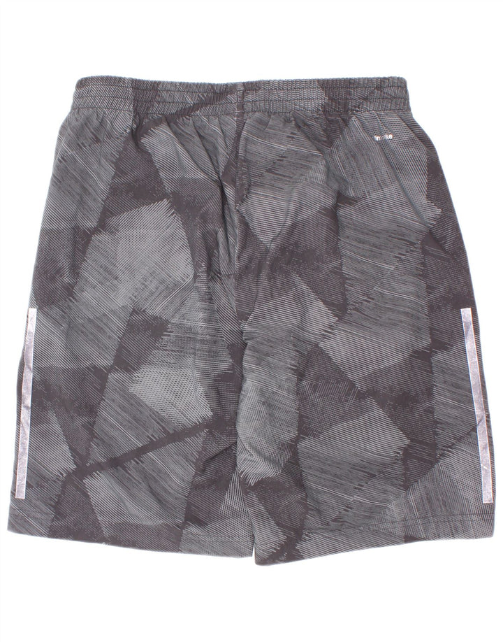 Pantaloni scurți sport adidas Climalite pentru băieți 13-14 ani poliester geometric gri