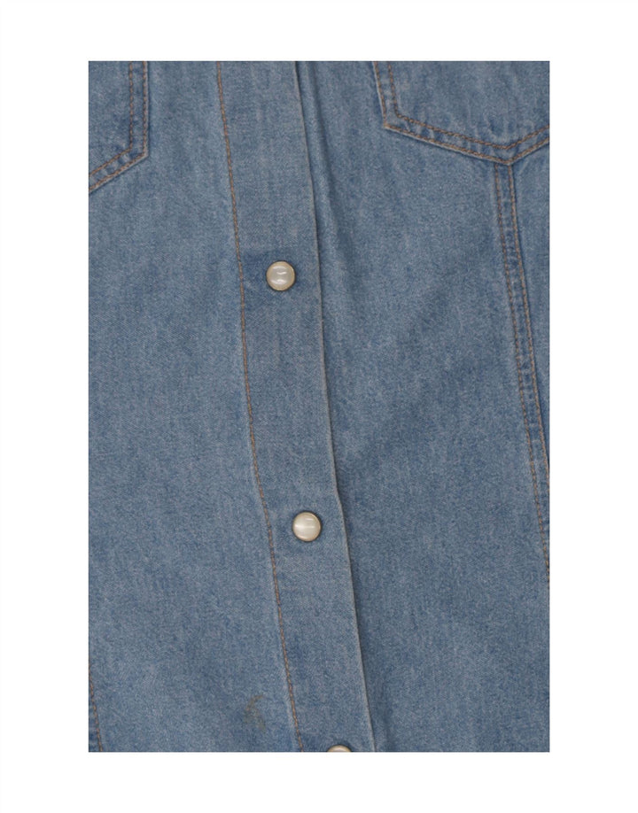 Și cămașă de denim fără mâneci pentru femei IT 46 mare bumbac albastru