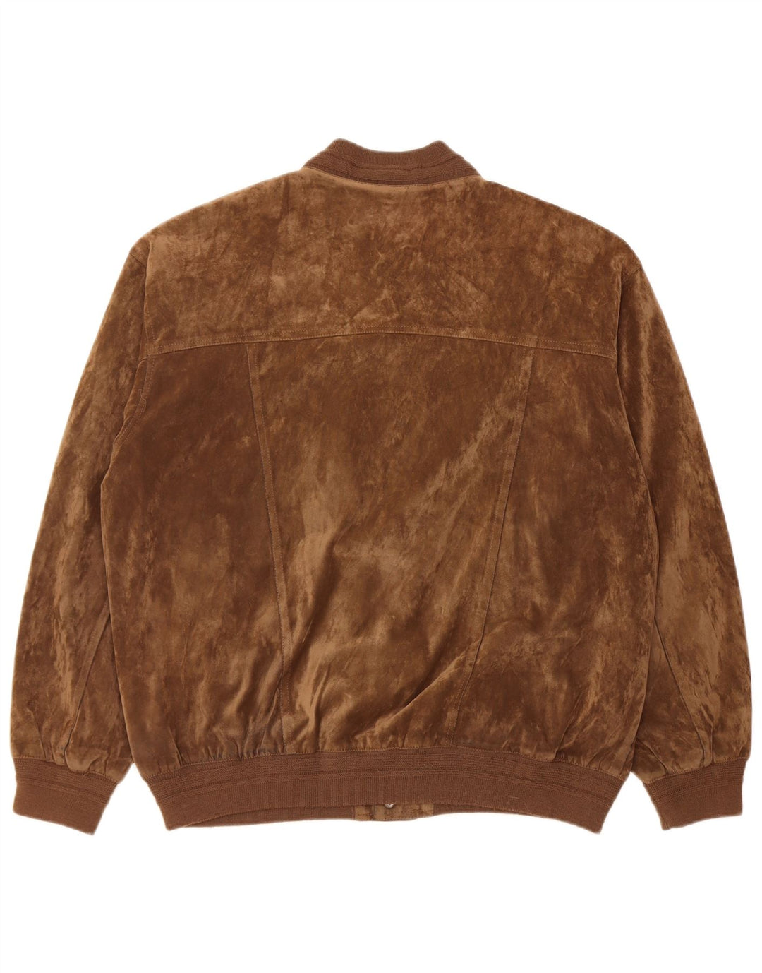 Jachetă Bomber Vintage Bărbați din Velour IT 52 XL Maro Mătase