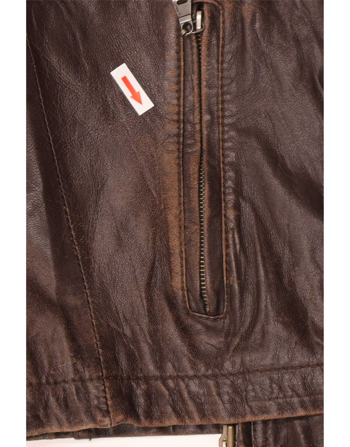In Extenso Jachetă de piele pentru bărbați UK 40 Large Brown