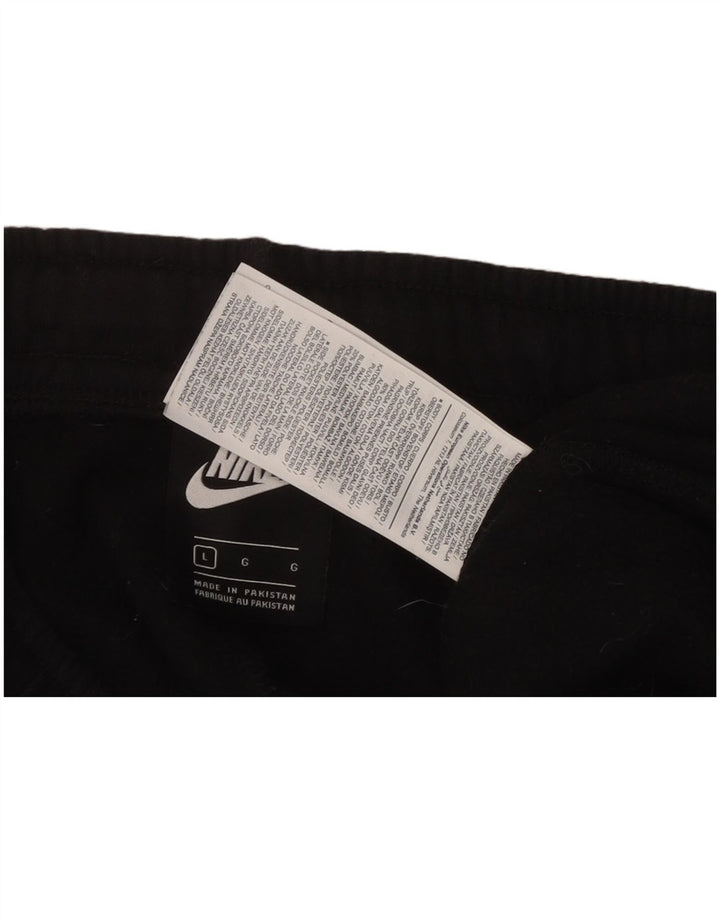 Pantaloni de trening grafic pentru bărbați NIKE Pantaloni de jogging mari, negru, bumbac