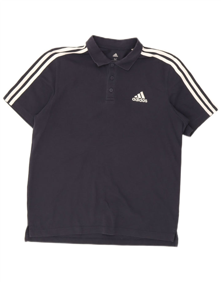 Tricou polo Adidas pentru bărbați, bumbac mediu albastru bleumarin