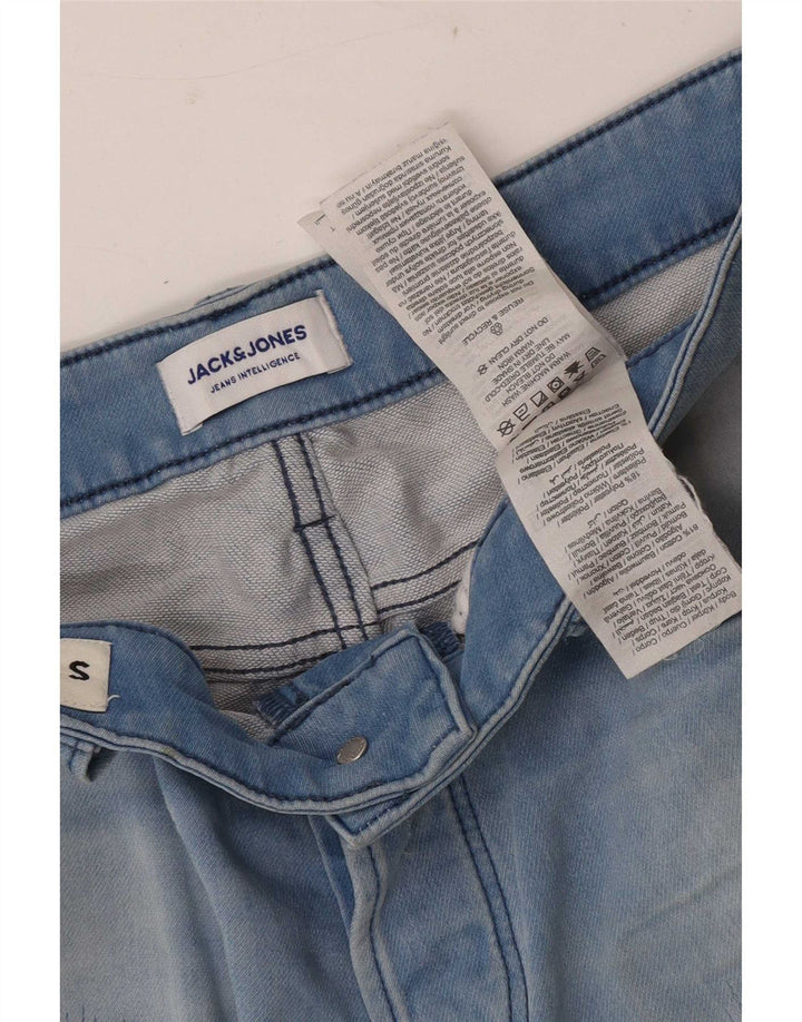 Jack & Jones Pantaloni scurți din denim învechit pentru bărbați, mici W29, bumbac albastru