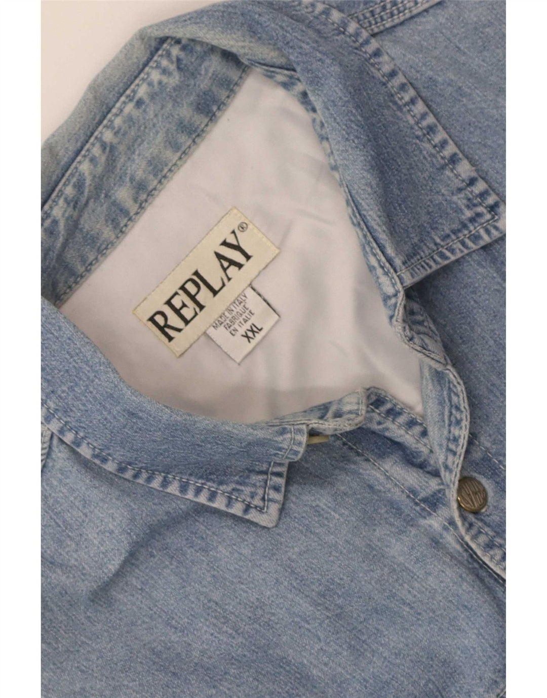 Cămașă de blugi pentru bărbați Replay, 2XL, bumbac albastru