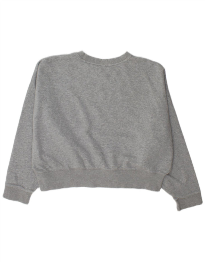 Pulover adidas supradimensionat pentru femei UK 14 mare bumbac gri