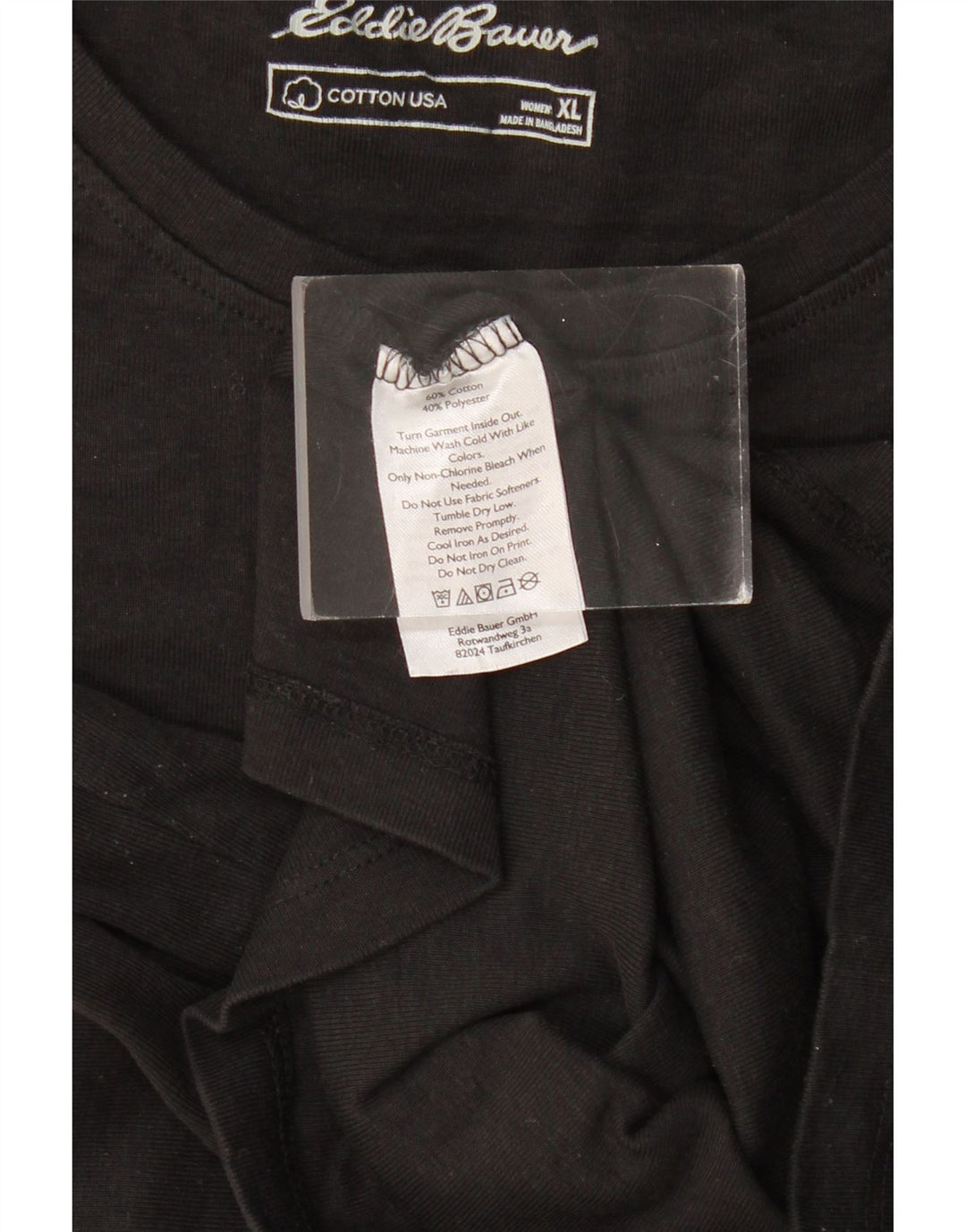 EDDIE BAUER Tricou pentru femei Top UK 18 XL Bumbac negru