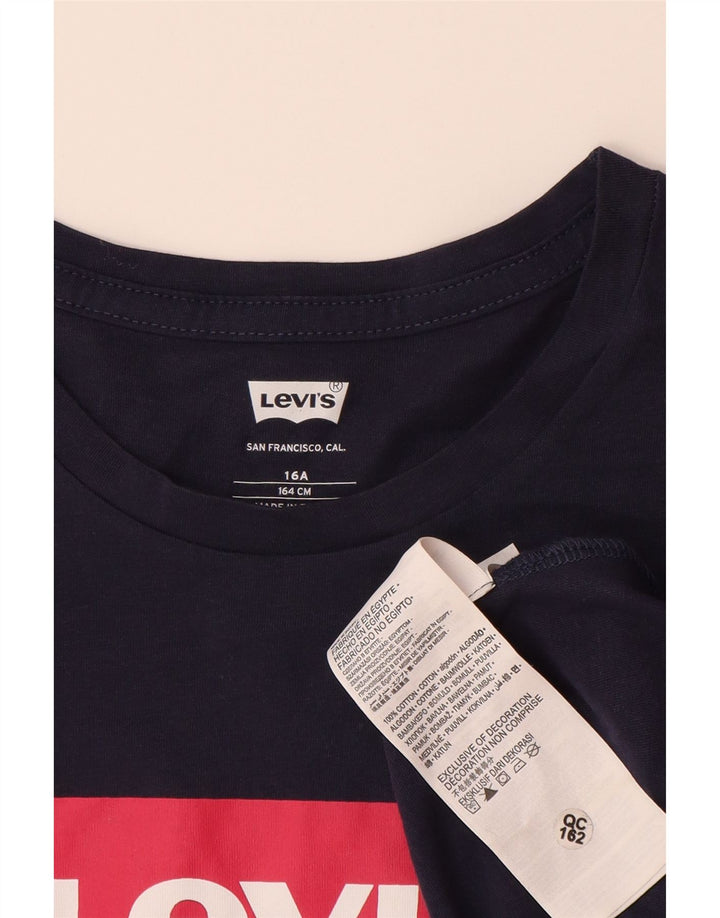 Tricou Grafic Fete LEVI'S Top 15-16 Ani Bumbac Bleumarin