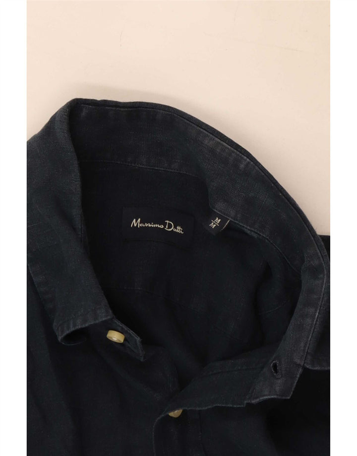 Cămașă Massimo Dutti pentru bărbați, in albastru bleumarin mediu
