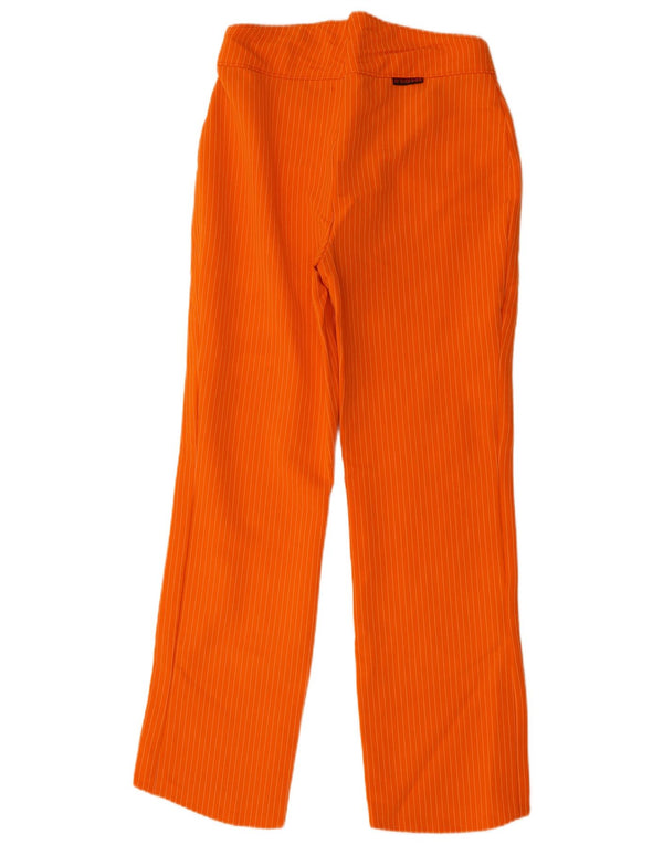 Pantaloni casual de damă vintage EU 40 Medium W28 L30 Orange Pinstripe