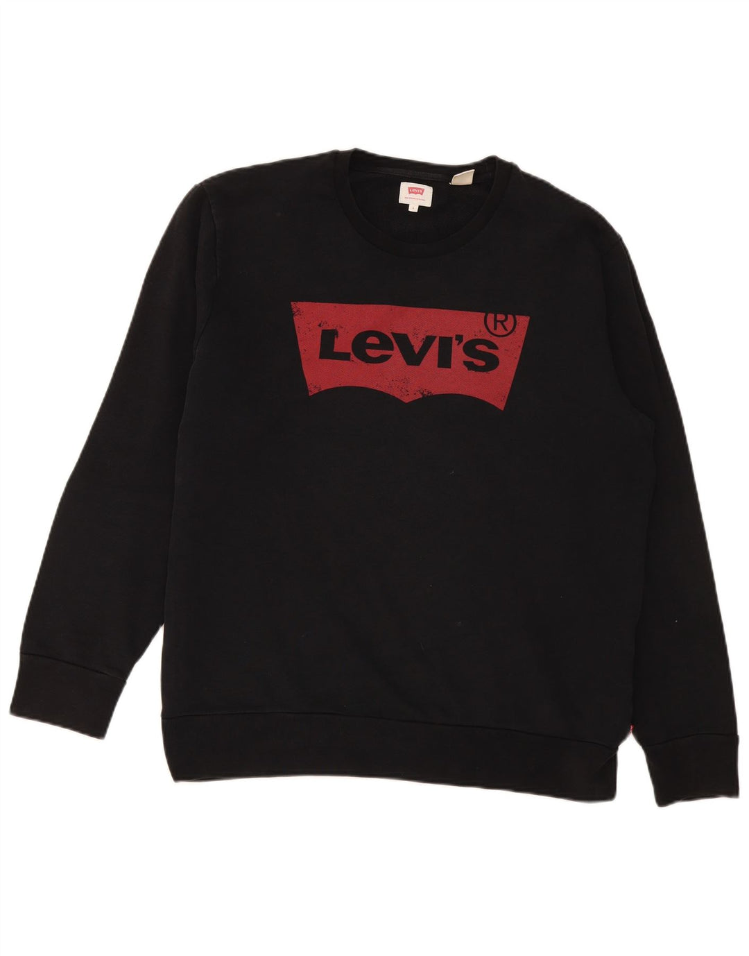 Levi's Pulover grafic pentru bărbați, bumbac mare, negru