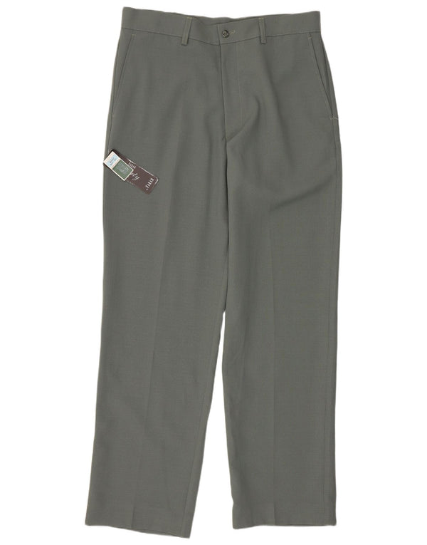 Farah Womens Straight Casual Trousers W34 L31 Green Polyester