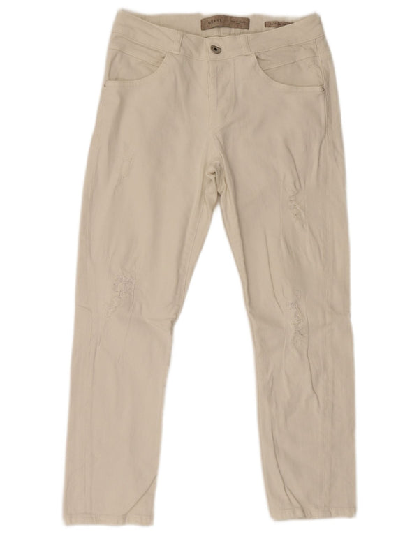 Blugi slim pentru femei Guess W27 L26 bumbac alb