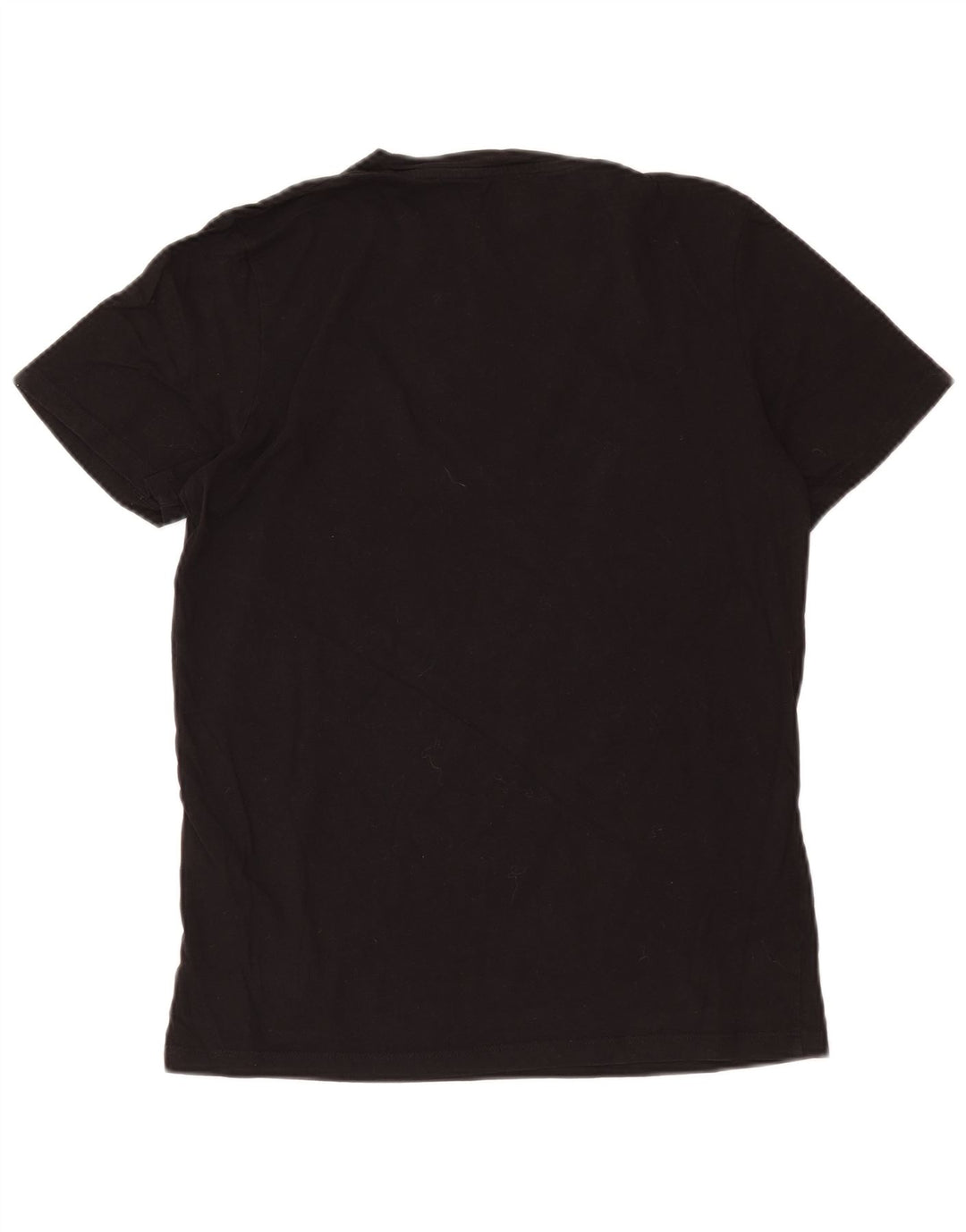 JACK & JONES Mens Graphic T-Shirt Top Medium Black Cotton