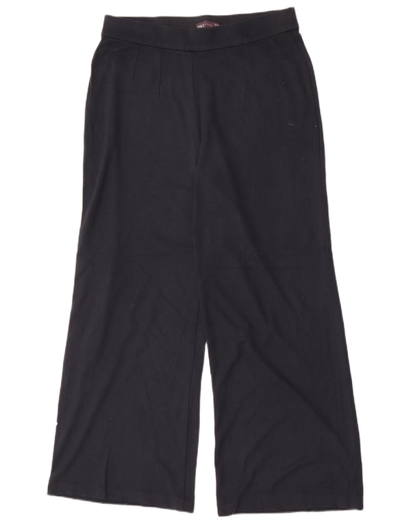 Marks & Spencer Womens Casual Trousers UK 14 Large W32 L29 Navy Blue