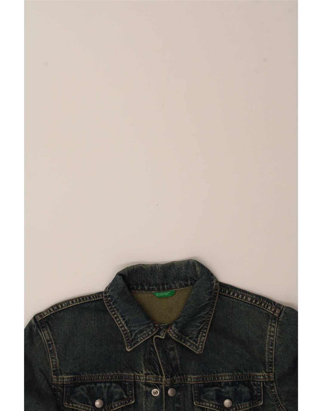 BENETTON Boys Denim Jacket 11-12 Years XL Blue Cotton Vintage Benetton and Second-Hand Benetton from Messina Hembry 