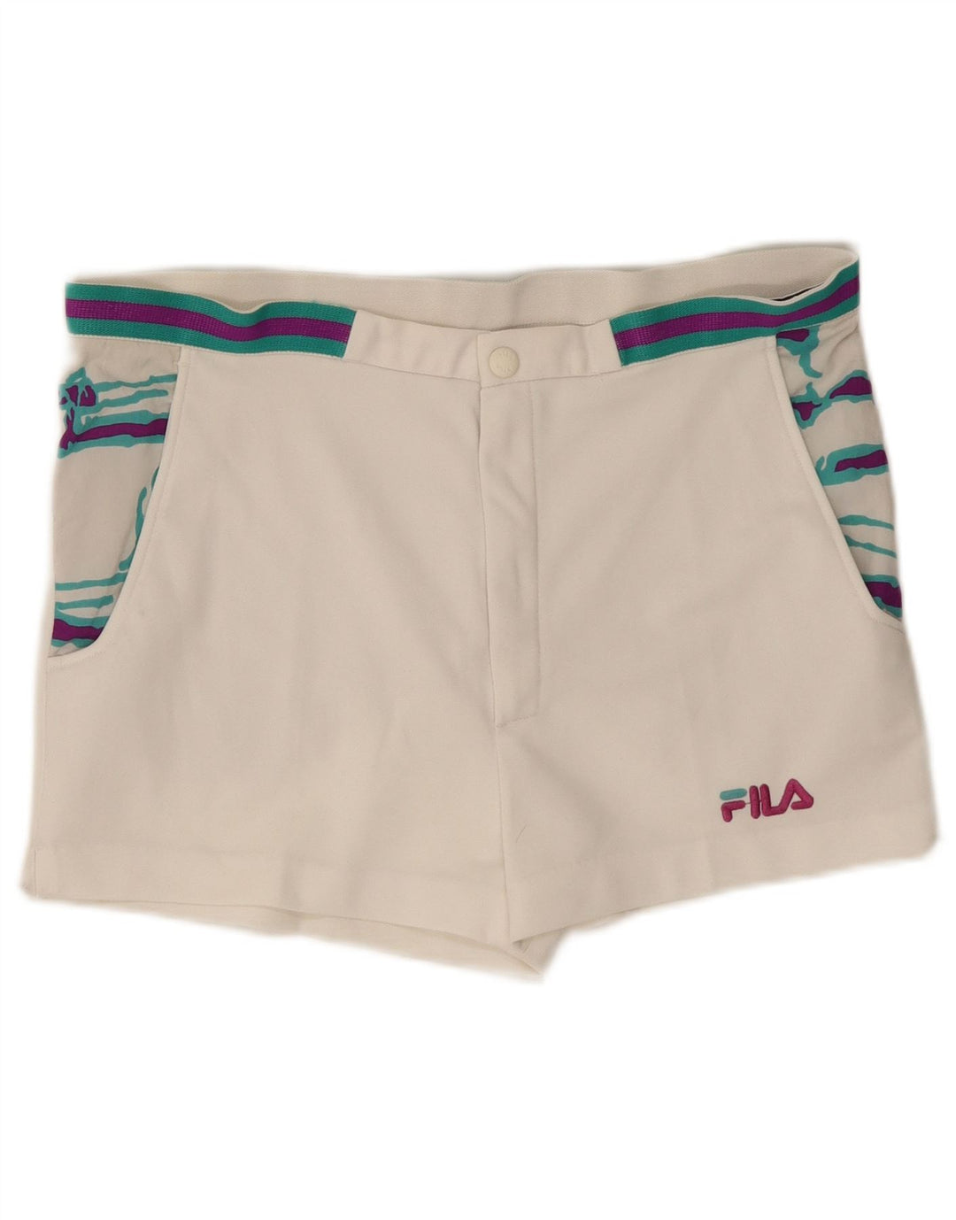 Pantaloni scurți chino pentru bărbați Fila IT 48 Medium W33 cu dungi albe