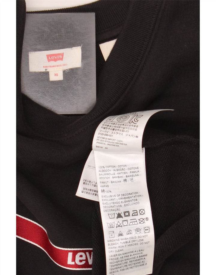 Levi'S Pulover oversized Crop pentru femei UK 6 XS Negru cu dungi