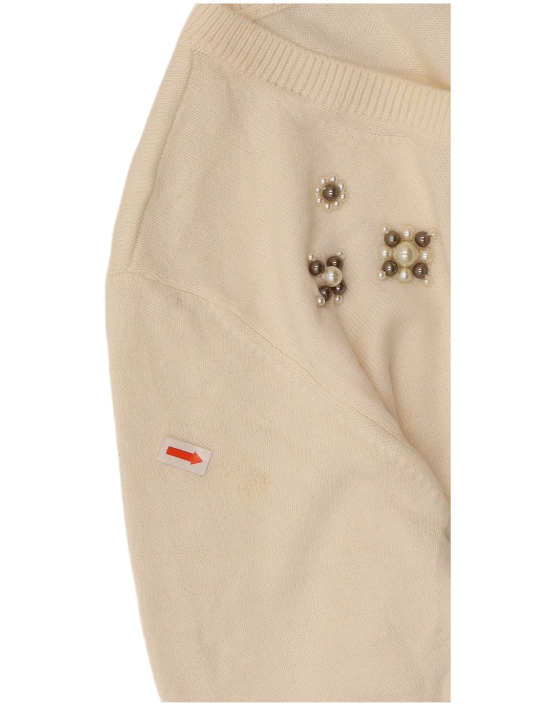 MARKS & SPENCER Pulover cu gât de barcă pentru femei UK 14 Large Off White