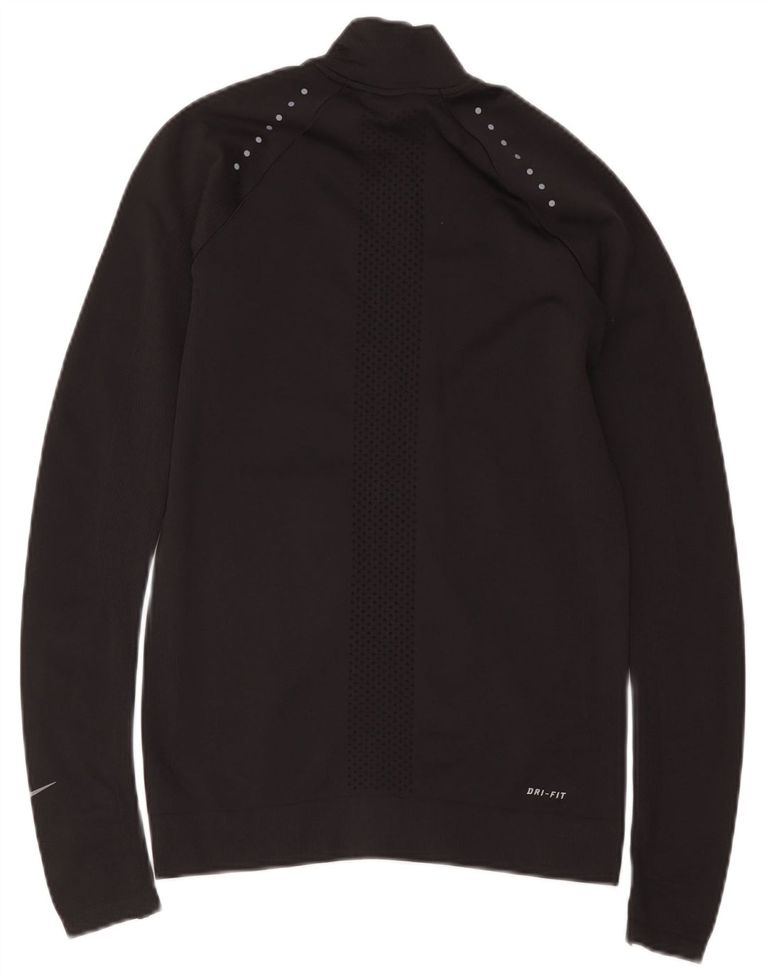 Jachetă de top pentru trening Nike Dri Fit pentru femei UK 10 Small Black Nylon