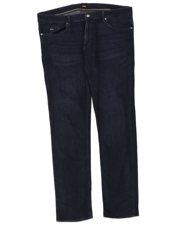 Blugi slim pentru bărbați Hugo Boss W38 L34 bumbac bleumarin