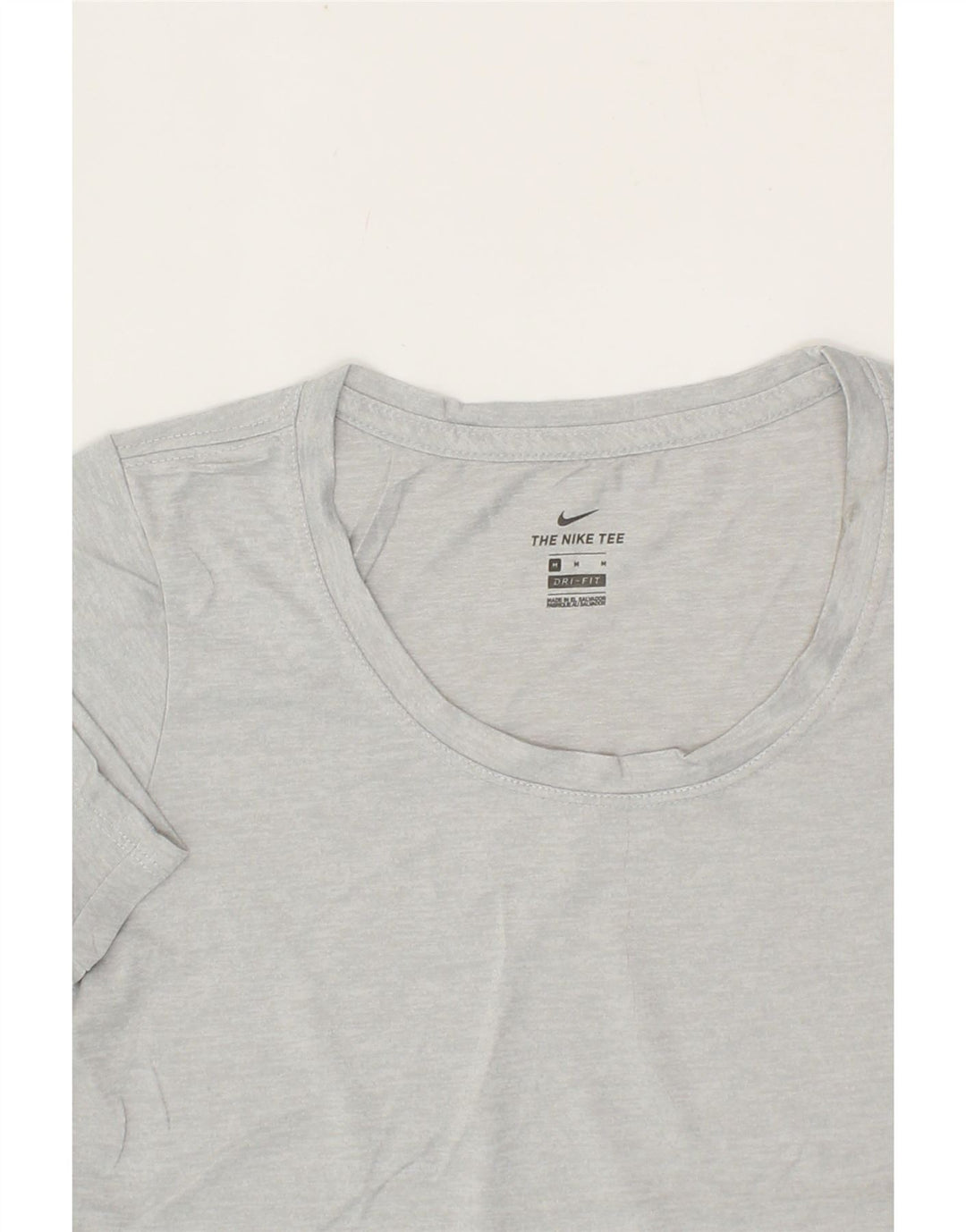 NIKE Womens Dri Fit T-Shirt Top UK 14 Medium Grey Polyester Vintage Nike and Second-Hand Nike from Messina Hembry 