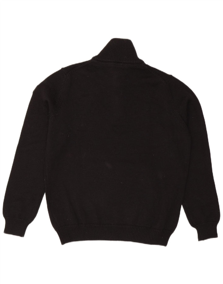 Marina Yachting Pulover pentru bărbați cu gât cu nasturi, 2XL, lână neagră