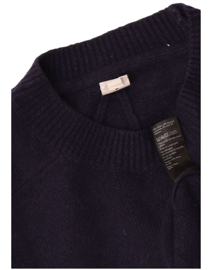 John Lewis Pulover supradimensionat pentru femei cu decolteu triplu UK 14 Medium Bleumarin