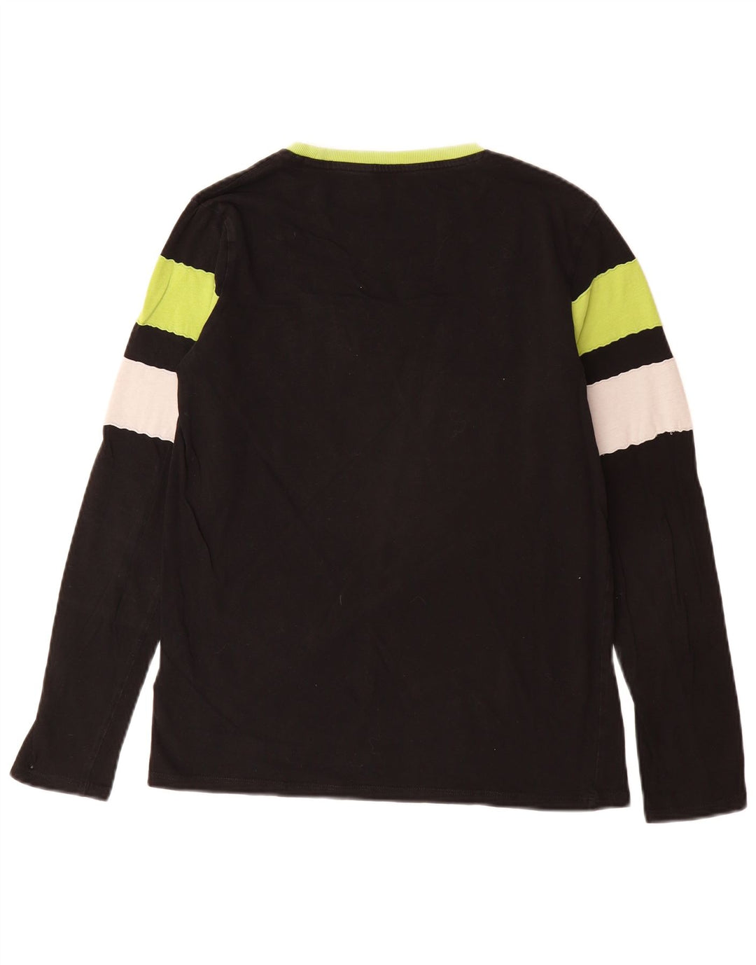 Top grafic pentru băieți GUESS cu mânecă lungă 15-16 ani, bumbac cu dungi negre