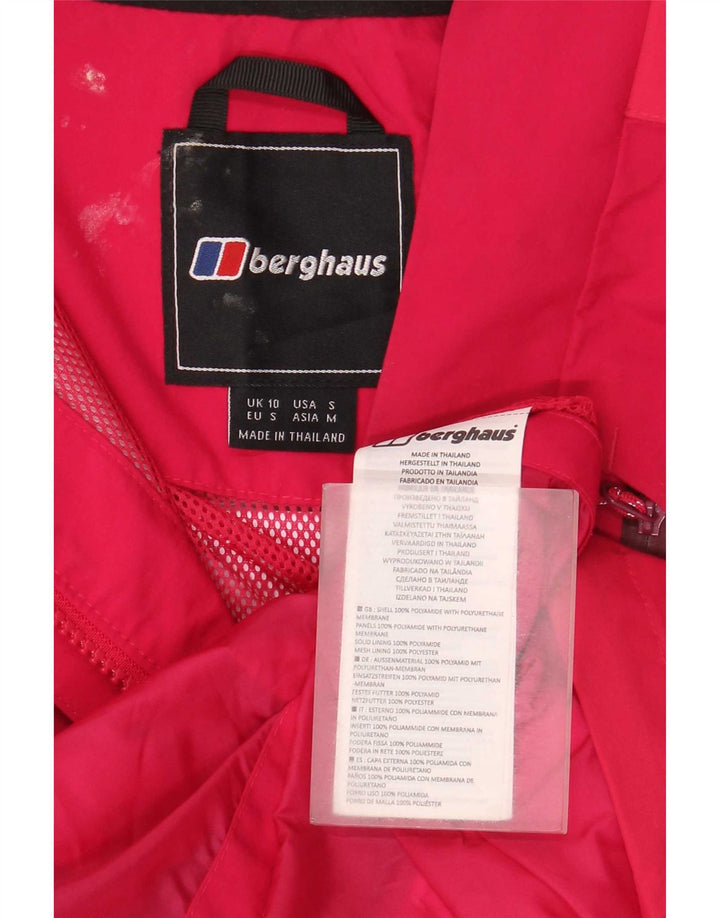 Jachetă de ploaie cu glugă pentru femei Berghaus UK 10 mic, roz, poliamidă