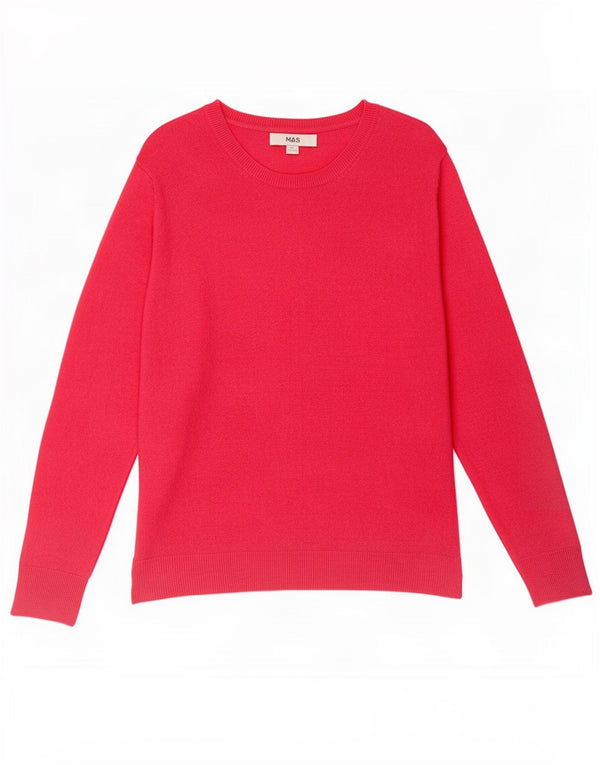 Pulover pentru femei Marks & Spencer, cu gât de barcă, UK 18 XL, roz acrilic