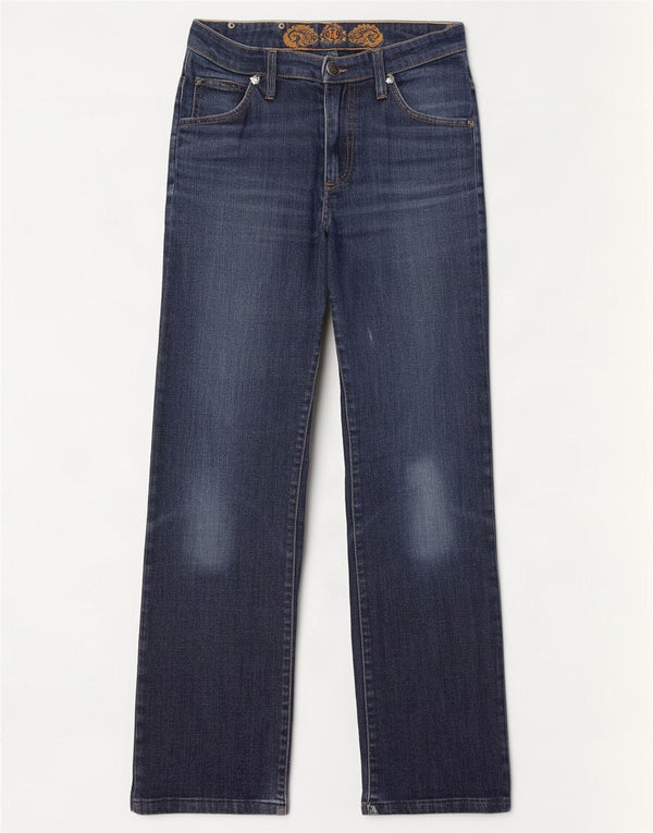 Marlboro Classics Blugi Distressed drepte pentru femei W28 L29 bleumarin