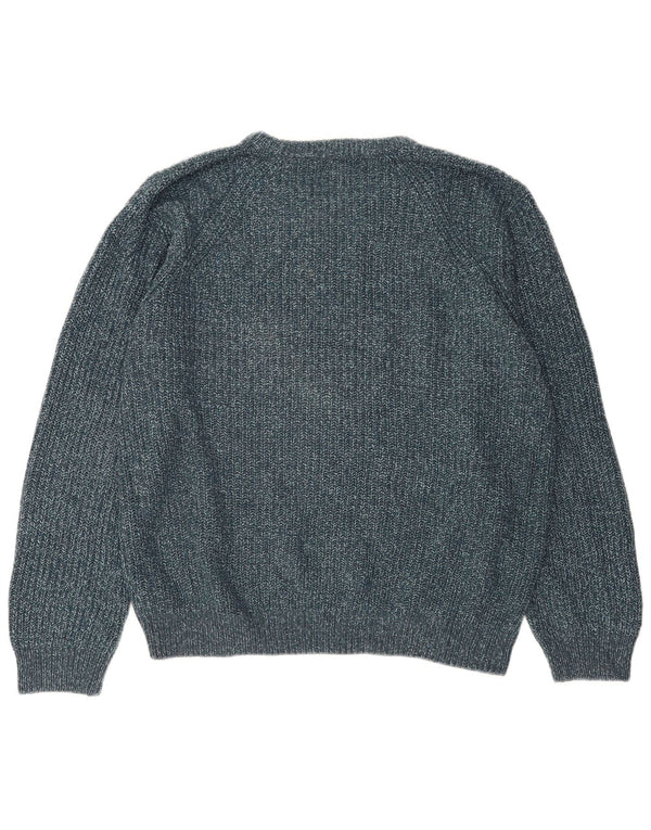 Pulover pentru bărbați Marks & Spencer, cu gât de barcă, XL, albastru acrilic